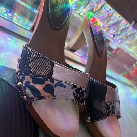 Stylish Women's Patchwork Heels - Picture 4 of 5